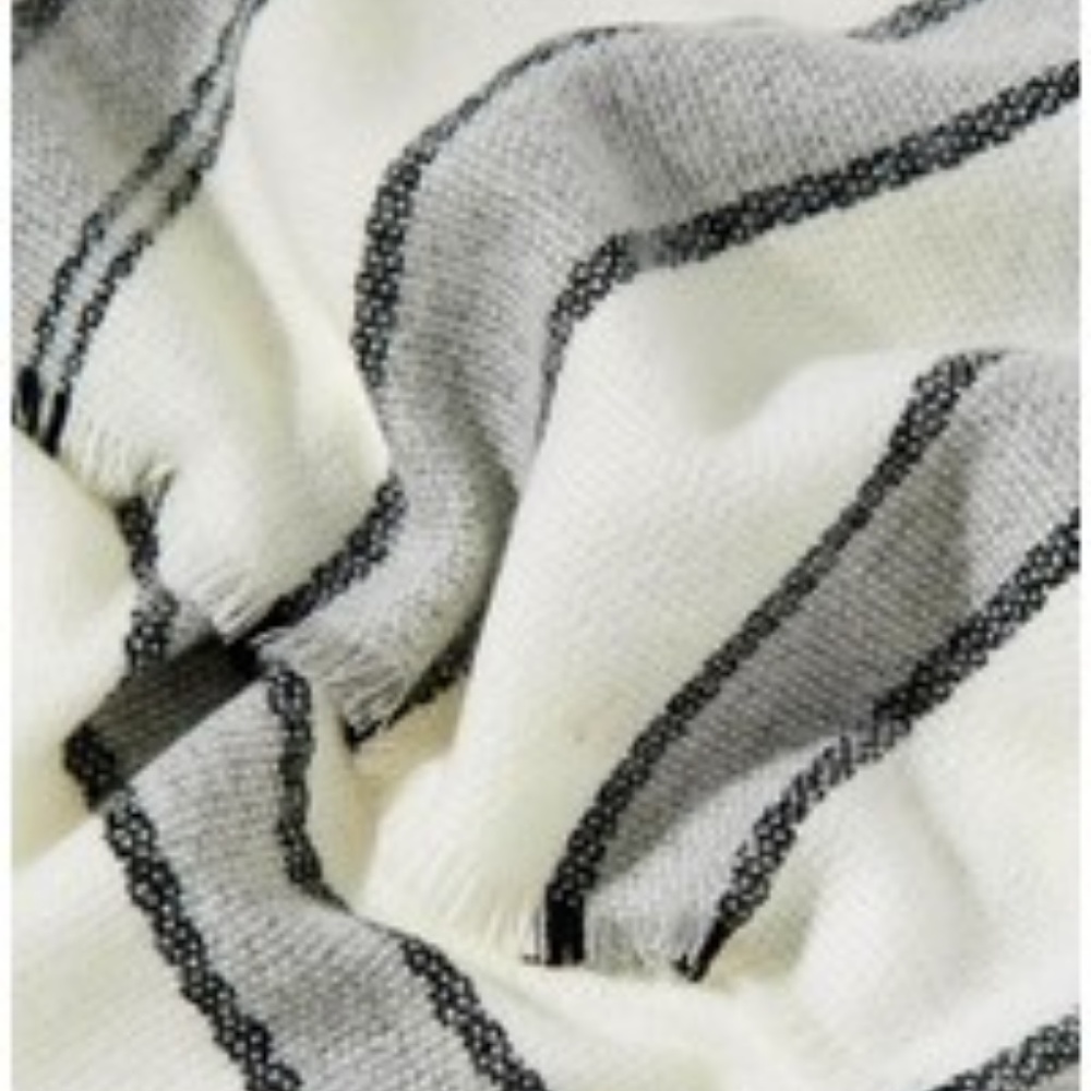 ASOS Collection gray & white striped blanket scarf - Picture 3 of 5